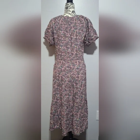 Med Lucky Brand Floral Purple Dress - Picture 3 of 5